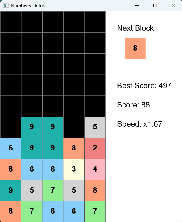 Numbered Tetris - 2