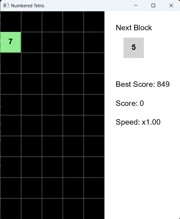 Numbered Tetris - 1